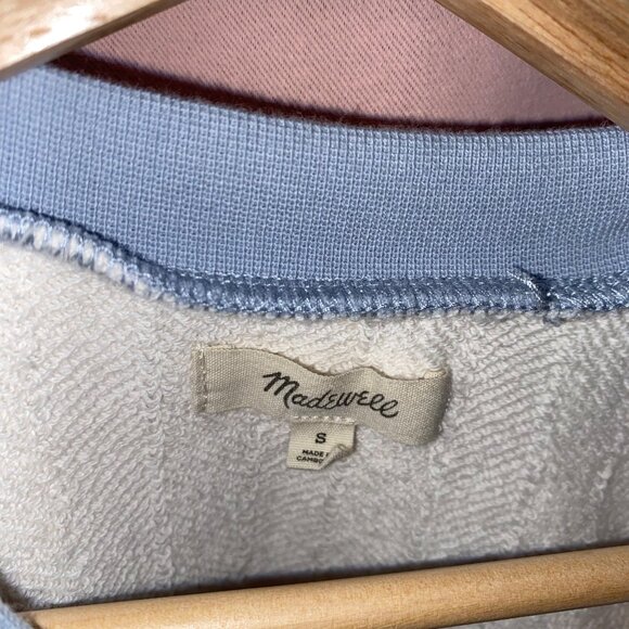 Colorblock Raglan Sleeve Madewell Puff Sleeve Short Sleeve Sweater Minimalist - Picture 5 of 6